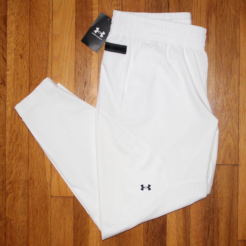 Under Armour UA Unstoppable Hybrid Pants Womens L White Loose Fit